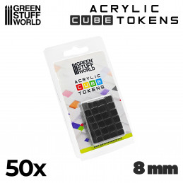 Tokens Cubetti - Nero 8mm | Token e Gettoni da Gioco