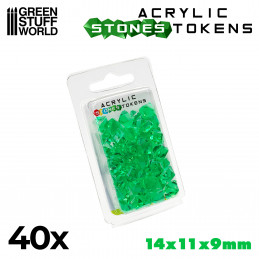 Tokens - Green Warpstones | Gaming Tokens and Meeples