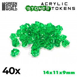 Tokens - Green Warpstones | Gaming Tokens and Meeples