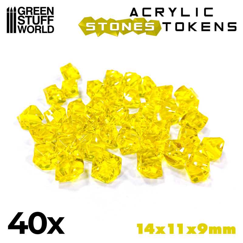 ▷ Tokens - Yellow Stones  Yellow warpstone markers - GSW