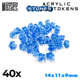 Tokens - Light Blue Stones | Gaming Tokens and Meeples