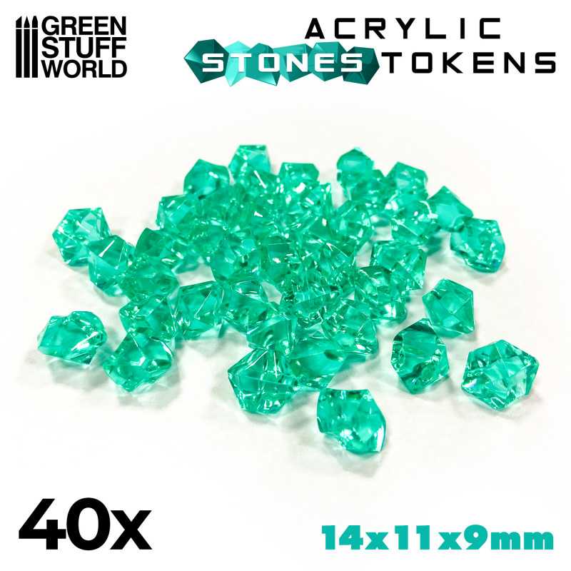 Tokens - Turquoise Stones | Gaming Tokens and Meeples Tokens - Turquoise Stones | Gaming Tokens and Meeples