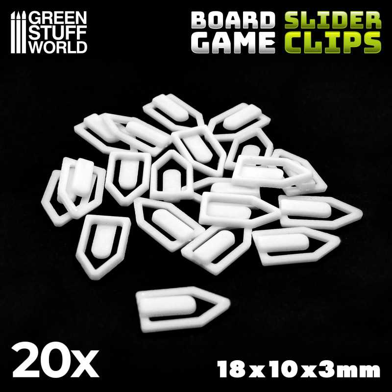 Slider Clips - White | Markers and gaming rulers Slider Clips - White | Markers and gaming rulers