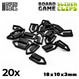 Slider Clips - Black | Markers and gaming rulers