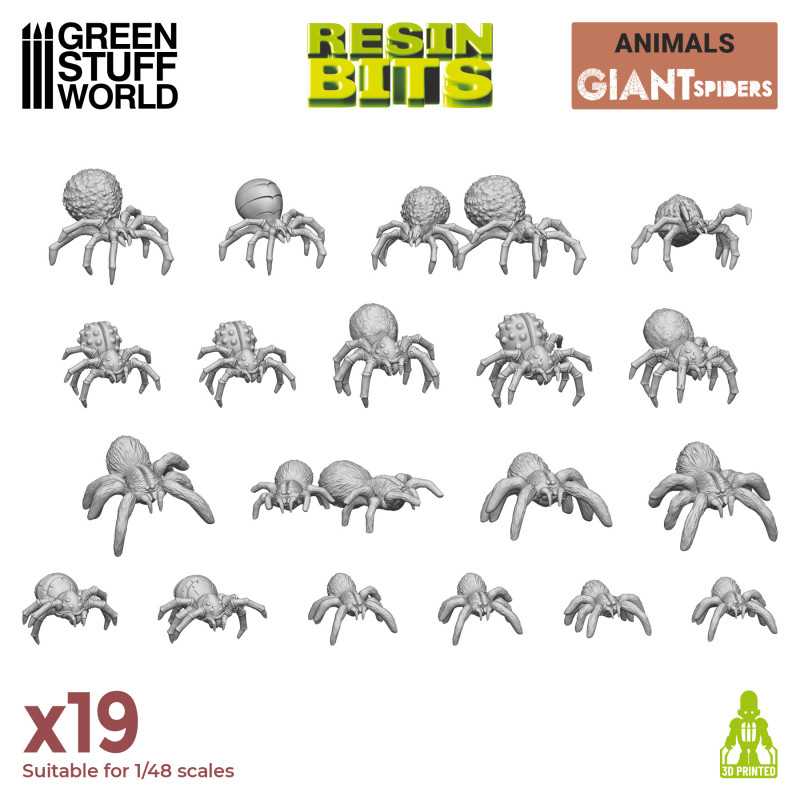 3D printed set - Big Spiders | Animals