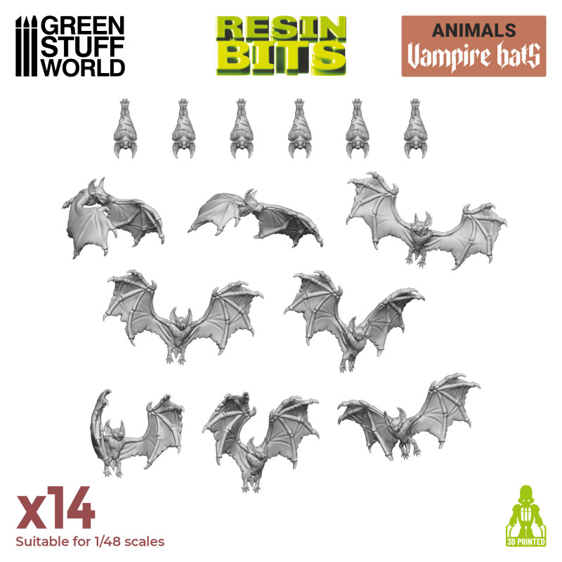 3D printed set - Vampire Bats | Animals