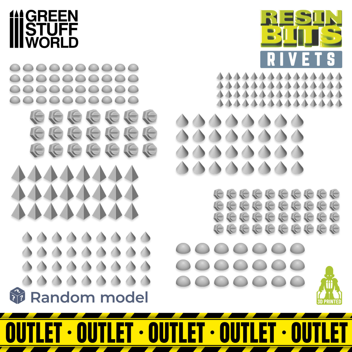 Set imprimé 3D - Micro Rivets - OUTLET | OUTLET - Décors et Résine
