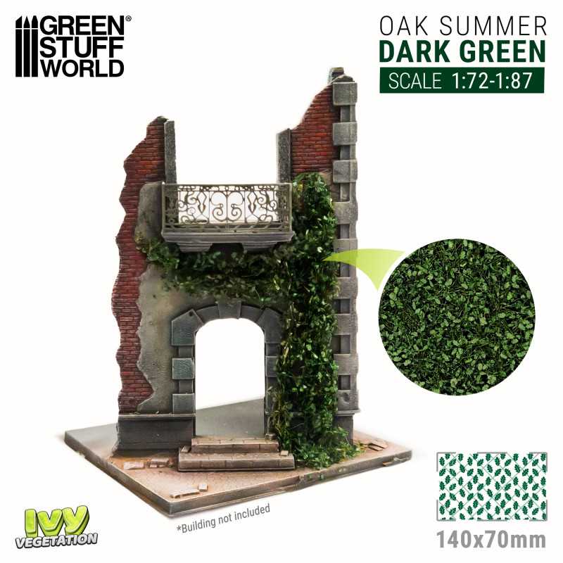 Miniatur-Blättermatten - Eiche Dunkelgrün - Klein | Miniatur Efeublätter matten Miniatur-Blättermatten - Eiche Dunkelgrün - Klein | Miniatur Efeublätter matten
