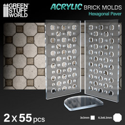 Moules Acryliques - Brique de pavage octogone | merchant dentro