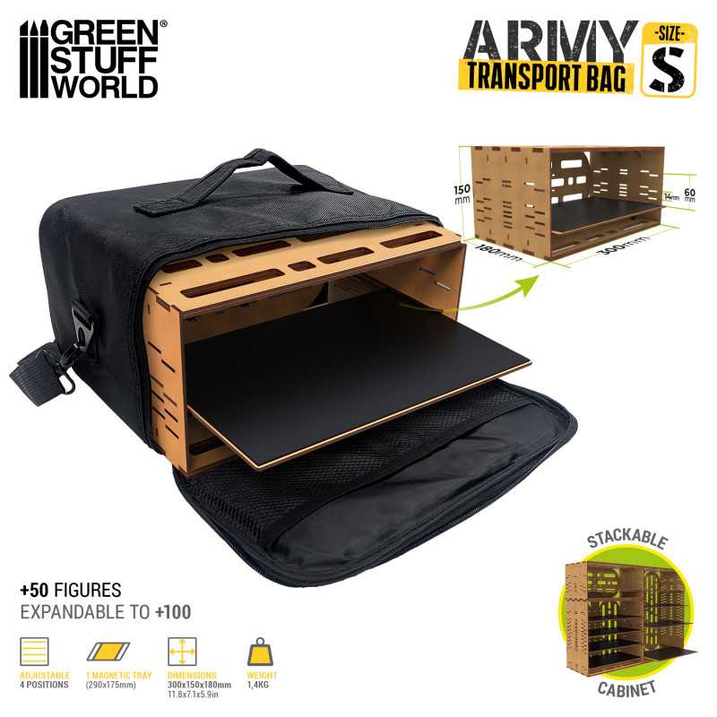 Miniatures Carry Case S Army Transport Bag Small GSW