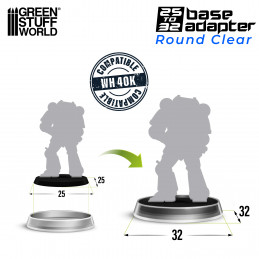 Hollow Plastic Bases - TRANSPARENT 32mm | Miniature Round Plastic Bases