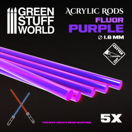 Ultra Violet Acrylic Rods - 10mm diameter 