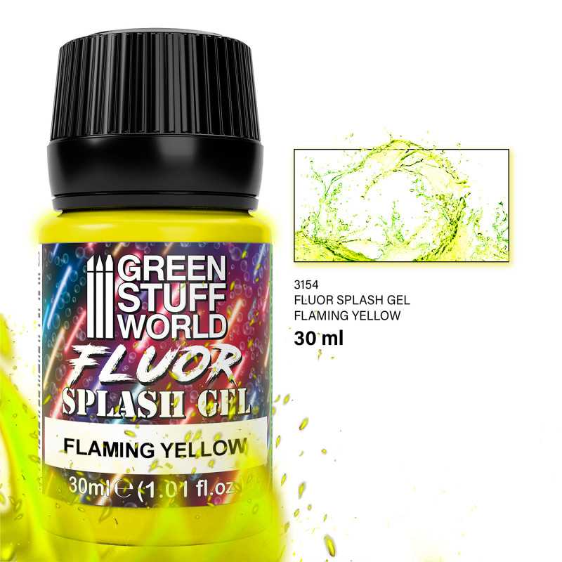 Splash Gel - Flammendes Gelb | Flammende Texturen