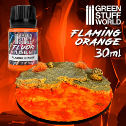 Splash Gel - Orange flamboyant | Textures de flamme