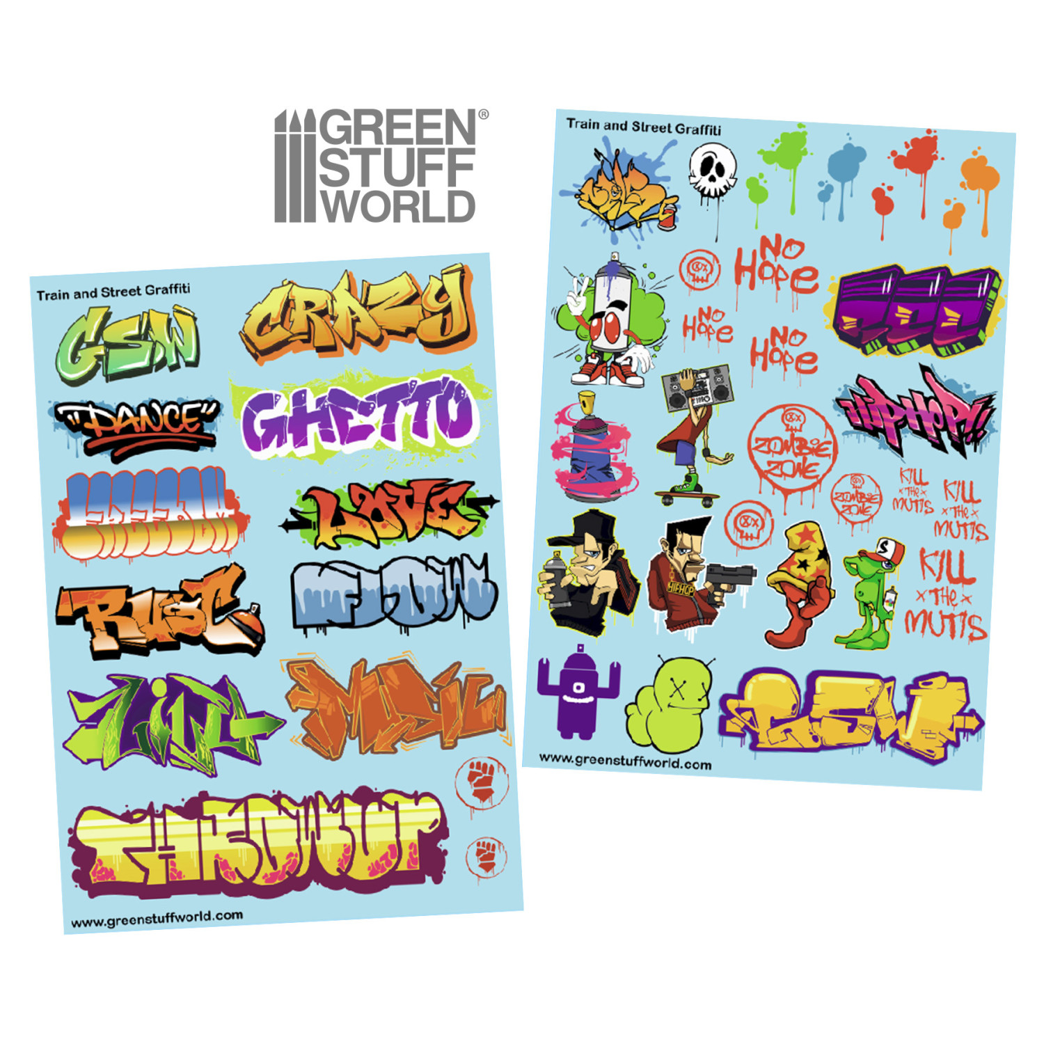 thumbnail image 2 of Bedlam Creations Waterslide Decal Sheet – Stencil Gothic White Numbers + 9 Color Options, 2x3 Inch 2 of 6