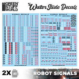 Decals ad acqua - Segnali Robot | Decalcomanie