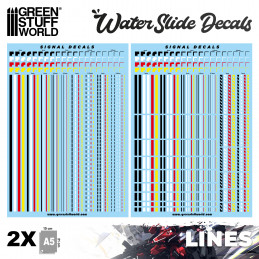 Waterslide Decals - Lines | Water Transfer Decals