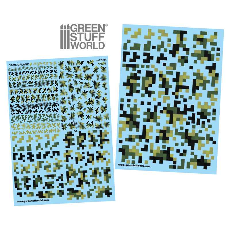 Waterslide Decals - Digital Forest Camo | Water Transfer Decals Waterslide Decals - Digital Forest Camo | Water Transfer Decals