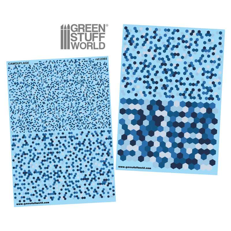 Waterslide Decals - Hex Tundra Camo | Water Transfer Decals