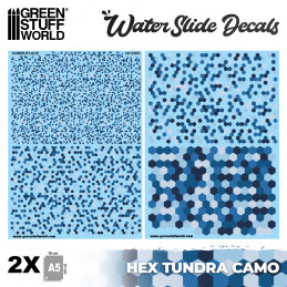 Waterslide Decals - Hex Tundra Camo | Water Transfer Decals