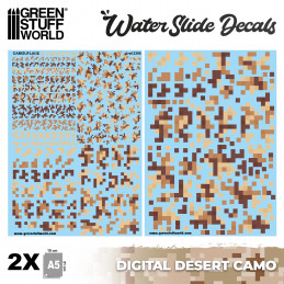 Decals ad acqua - Mimetizzazione Deserto Digitale | Decalcomanie