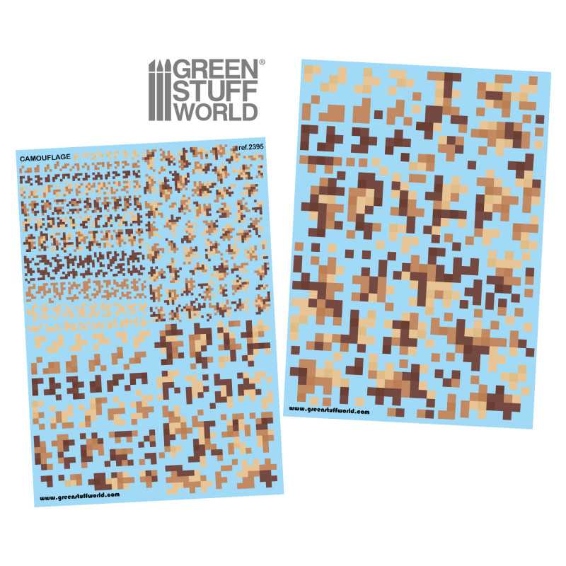 Waterslide Decals - Digital Desert Camo | Water Transfer Decals Waterslide Decals - Digital Desert Camo | Water Transfer Decals