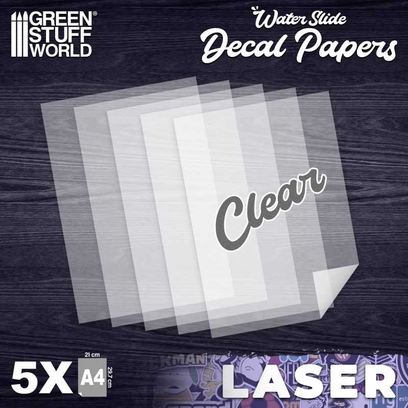 10 Feuille A4 Impression Papier Autocollant Transparent Film Pr Laser  Imprimante