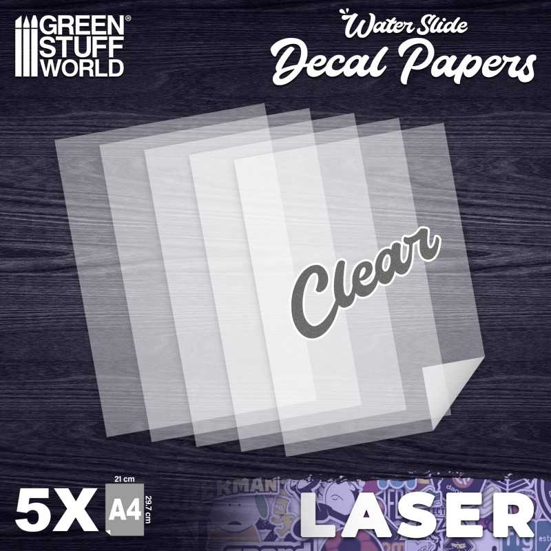Decals ad acqua - Laser Trasparente | Decalcomania per Stampante Decals ad acqua - Laser Trasparente | Decalcomania per Stampante