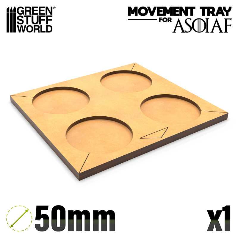 MDF Movement Trays ASOIAF - 50mm 4x1 | ASOIAF Movement trays