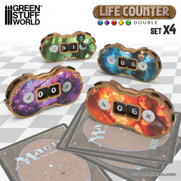 Double life counters (Set x4) | Life Counters