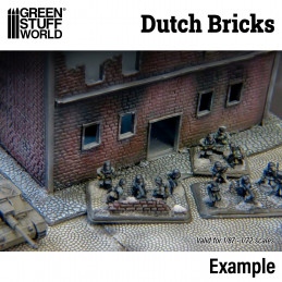 Rolling Pin DUTCH Bricks 15mm | Textured Rolling Pins