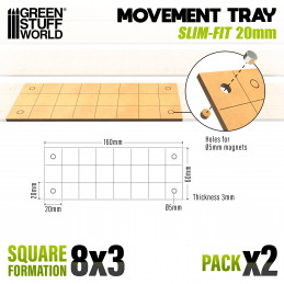 MDF Regimentsbases - Slimfit Quadratische 160x60mm | Old World Regimentsbases