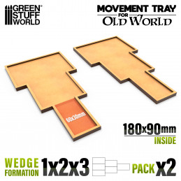 MDF Movement Trays Old World 180x90mm 1x2x3 | Old World Movement trays