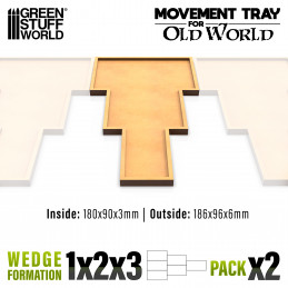 MDF Movement Trays Old World 180x90mm 1x2x3 | Old World Movement trays