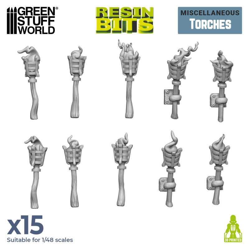 Set imprimé en 3D - Torches | Articles en résine Set imprimé en 3D - Torches | Articles en résine