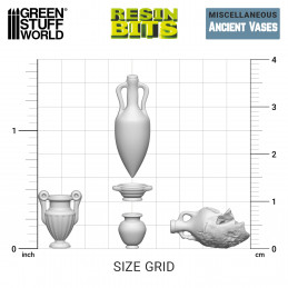 Set imprimé en 3D - Vases anciens | Articles en résine