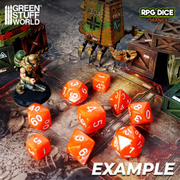 5x D20 20mm Dice - Orange | Board Game Dices