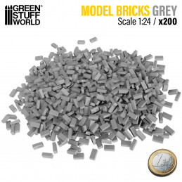 Ziegelsteine - Grau x800 1:24 | Ziegelsteine Modellbau