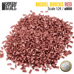 Ziegelsteine - Rot x800 1:24 | Ziegelsteine Modellbau