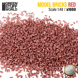 Ziegelsteine - Rot x1000 1:48 | Ziegelsteine Modellbau