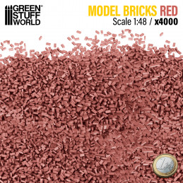 Miniature Bricks - Red x4000 1:48 | Miniature bricks