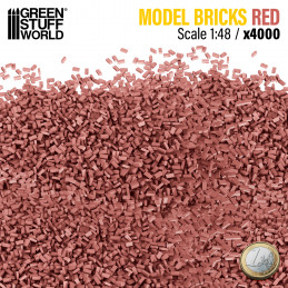 Ziegelsteine - Rot x4000 1:48 | Ziegelsteine Modellbau