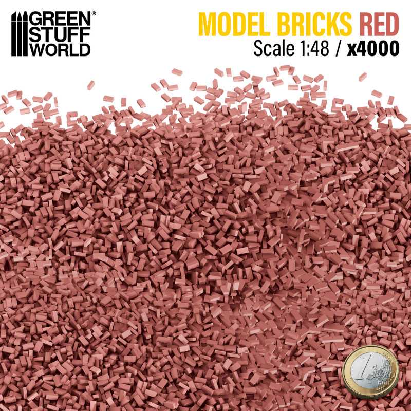 Ziegelsteine - Rot x4000 1:48 | Ziegelsteine Modellbau