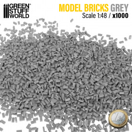 Ziegelsteine - Grau x1000 1:48 | Ziegelsteine Modellbau