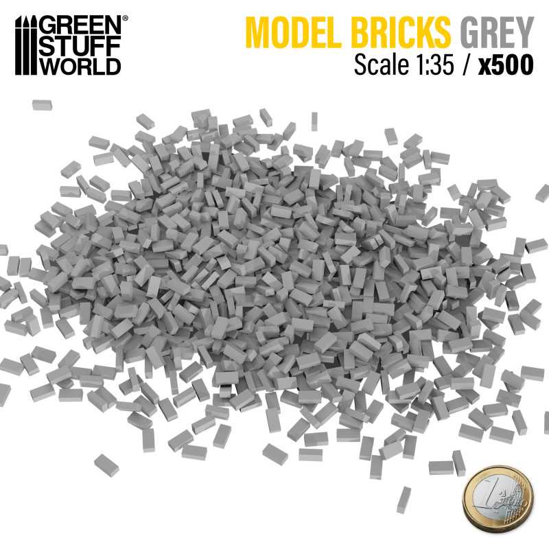 Miniature Bricks - Grey x500 | Miniature bricks