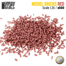 Miniature Bricks - Red x500 | Miniature bricks