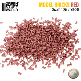 Ziegelsteine - Rot x500 | Ziegelsteine Modellbau