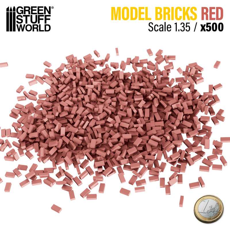 ▷ Miniature bricks - Red x500