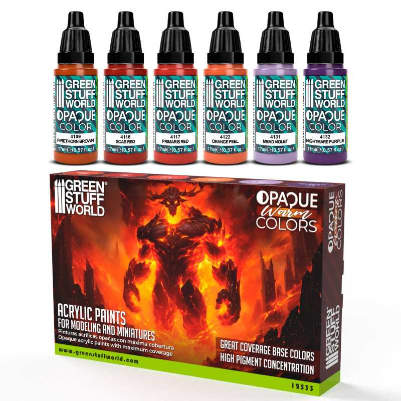 Opaque Paint Set - Warm Colours | Model Paint Sets