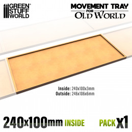 Plateaux de Mouvement MDF - 240x100mm | Plateaux de mouvement pour Old World